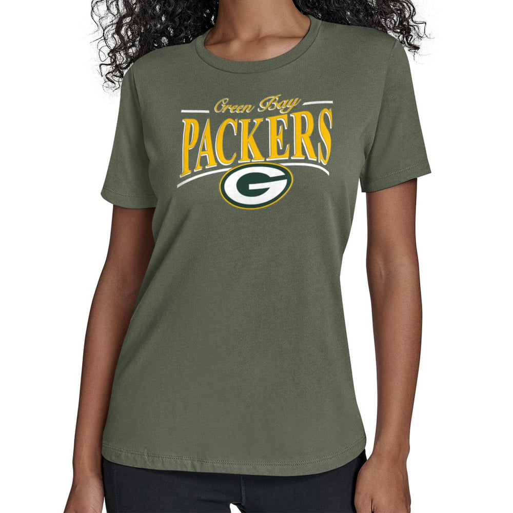 Green Bay Packers Starter Women's Arch Stripe T-Shirt - Green discount