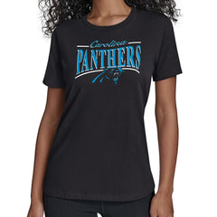 Carolina Panthers Starter Women's Arch Stripe T-Shirt - Black cheap