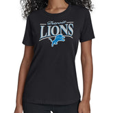 Detroit Lions Starter Women's Arch Stripe T-Shirt - Black discount