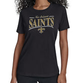 New Orleans Saints Starter Women's Arch Stripe T-Shirt - Black on sale