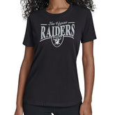 Las Vegas Raiders Starter Women's Arch Stripe T-Shirt - Black discount