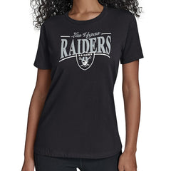 Las Vegas Raiders Starter Women's Arch Stripe T-Shirt - Black discount