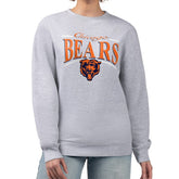 Chicago Bears Starter Women's Arch Stripe Fleece Pullover Sweatshirt - Gray cheap
