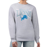 Detroit Lions Starter Women's Arch Stripe Fleece Pullover Sweatshirt - Gray online