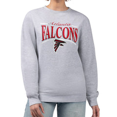 Atlanta Falcons Starter Women's Arch Stripe Fleece Pullover Sweatshirt - Gray outlet