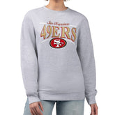 San Francisco 49ers Starter Women's Arch Stripe Fleece Pullover Sweatshirt - Gray sale