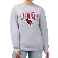 Arizona Cardinals Starter Women's Arch Stripe Fleece Pullover Sweatshirt - Gray cheap