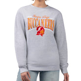 Tampa Bay Buccaneers Starter Women's Throwback Arch Stripe Fleece Pullover Sweatshirt - Gray sale