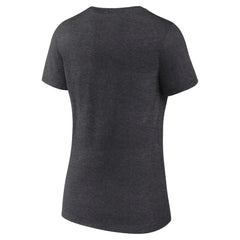 Dallas Stars Women's Retro Banner V-Neck T-Shirt Charcoal