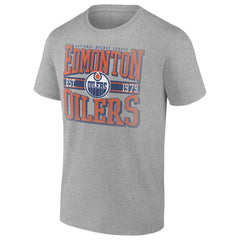 Edmonton Oilers Retro Vibe T-Shirt Heather Gray