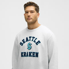 Seattle Kraken lululemon Steady State Crew Heathered Core Ultra Light Grey