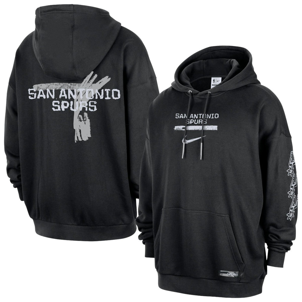 San Antonio Spurs Courtside Club Premium Hoodie - Black | Nike outlet