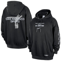 San Antonio Spurs Courtside Club Premium Hoodie - Black | Nike outlet