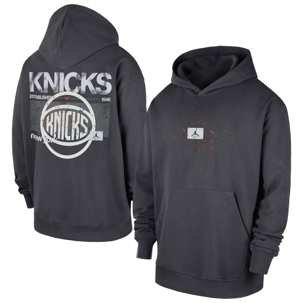 New York Knicks Jordan Brand Statement Jumpman Flight Premiere Hoodie - Anthracite sale