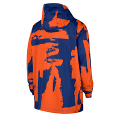 New York Knicks Courtside Club Premium Woven Full-Zip Hooded Jacket - Blue/Orange | Nike discount