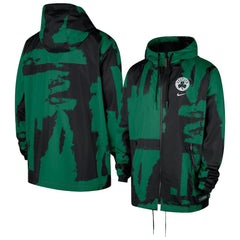 Boston Celtics Courtside Club Premium Woven Full-Zip Hooded Jacket - Black/Kelly Green | Nike online