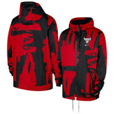 Chicago Bulls Courtside Club Premium Woven Full-Zip Hooded Jacket - Black/Red | Nike sale