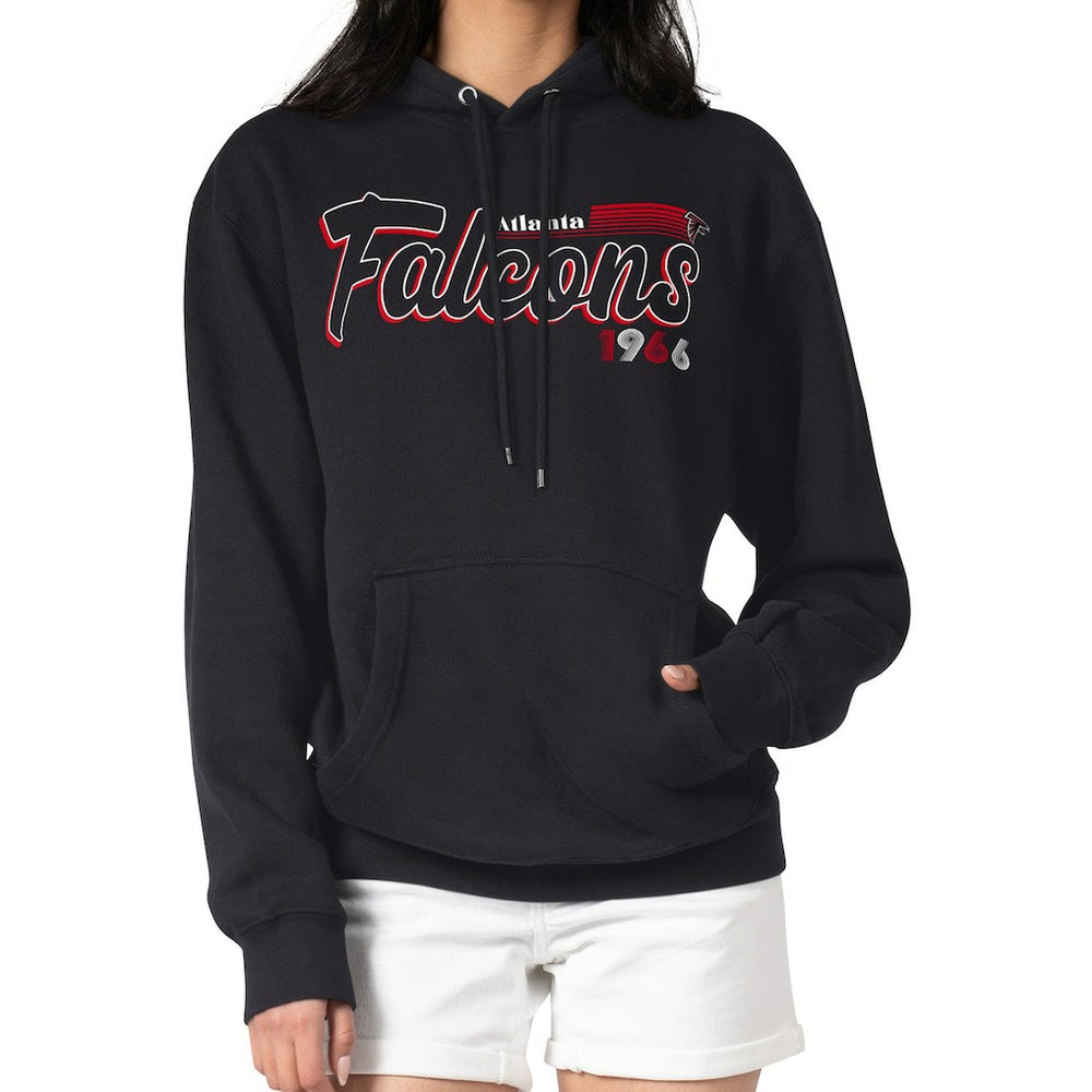 Atlanta Falcons Starter Women's Groovy Script Pullover Hoodie - Black cheap