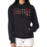 Atlanta Falcons Starter Women's Groovy Script Pullover Hoodie - Black cheap