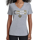 New Orleans Saints Starter Women's Color Shading V-Neck T-Shirt - Gray outlet