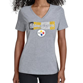 Pittsburgh Steelers Starter Women's Color Shading V-Neck T-Shirt - Gray online