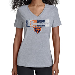 Chicago Bears Starter Women's Color Shading V-Neck T-Shirt - Gray discount