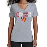 Tampa Bay Buccaneers Starter Women's Color Shading V-Neck T-Shirt - Gray cheap