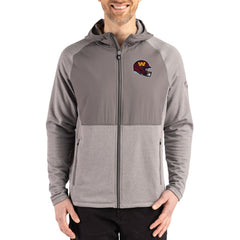 Washington Commanders Cutter & Buck Peshastin Eco Fleece Recycled Raglan Full-Zip Tri-Blend Hybrid Jacket - Heather Gray discount
