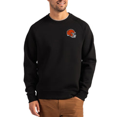 Cleveland Browns Cutter & Buck Helmet Roam Recycled Raglan Pullover Sweatshirt - Black outlet
