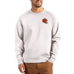 Cleveland Browns Cutter & Buck Helmet Roam Recycled Raglan Pullover Sweatshirt - Gray on sale