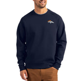 Denver Broncos Cutter & Buck Primary Logo Roam Recycled Raglan Pullover Sweatshirt - Navy sale