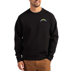 Los Angeles Chargers Cutter & Buck Primary Logo Roam Recycled Raglan Pullover Sweatshirt - Black sale