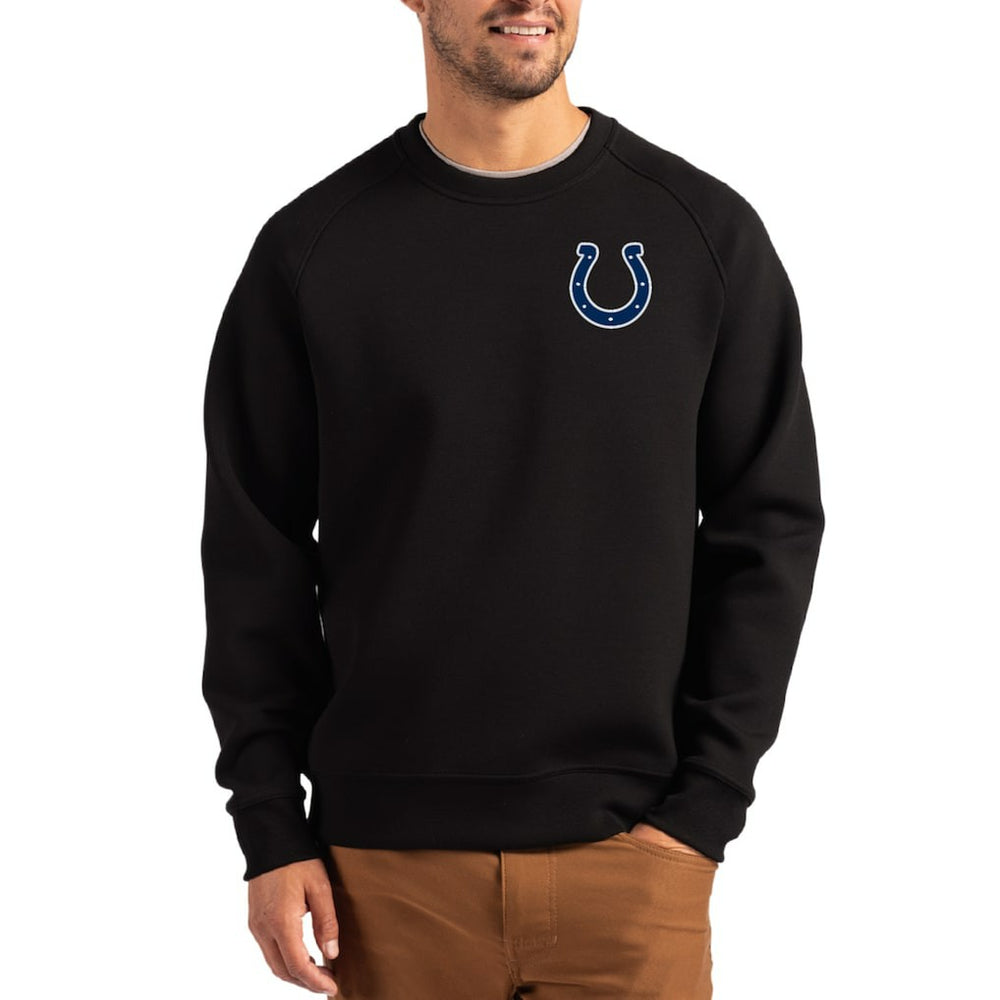 Indianapolis Colts Cutter & Buck Primary Logo Roam Recycled Raglan Pullover Sweatshirt - Black discount