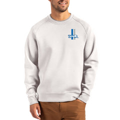 Detroit Lions Cutter & Buck Throwback Roam Recycled Raglan Pullover Sweatshirt - Gray sale