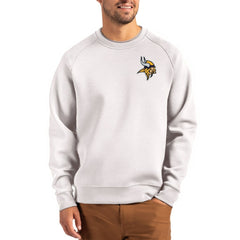 Minnesota Vikings Cutter & Buck Primary Logo Roam Recycled Raglan Pullover Sweatshirt - Gray outlet
