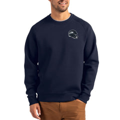 Seattle Seahawks Cutter & Buck Helmet Roam Recycled Raglan Pullover Sweatshirt - College Navy outlet