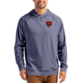 Chicago Bears Cutter & Buck Adapt Knit Recycled Raglan Pullover Hoodie - Heather Navy online