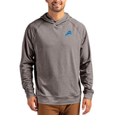Detroit Lions Cutter & Buck Adapt Knit Recycled Raglan Pullover Hoodie - Heather Gray online