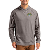 Green Bay Packers Cutter & Buck Adapt Knit Recycled Raglan Pullover Hoodie - Heather Gray discount
