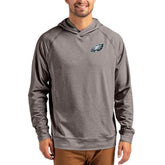Philadelphia Eagles Cutter & Buck Adapt Knit Recycled Raglan Pullover Hoodie - Heather Gray discount