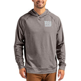 New York Giants Cutter & Buck Adapt Knit Recycled Raglan Pullover Hoodie - Heather Gray on sale