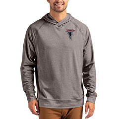 Atlanta Falcons Cutter & Buck Adapt Historic Knit Recycled Raglan Pullover Hoodie - Heather Gray outlet