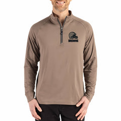 Cleveland Browns Cutter & Buck Adapt Eco Knit Stretch Recycled Quarter-Zip Pullover - Brown cheap