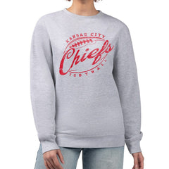 Kansas City Chiefs G-III 4Her by Carl Banks Women's Distressed Graphics Fleece Pullover Sweatshirt - Gray online