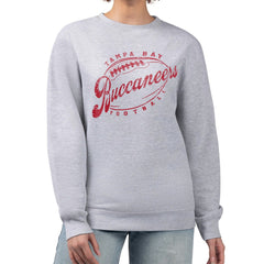 Tampa Bay Buccaneers G-III 4Her by Carl Banks Women's Distressed Graphics Fleece Pullover Sweatshirt - Gray sale