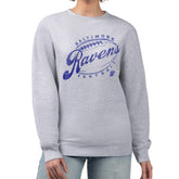 Baltimore Ravens G-III 4Her by Carl Banks Women's Distressed Graphics Fleece Pullover Sweatshirt - Gray discount