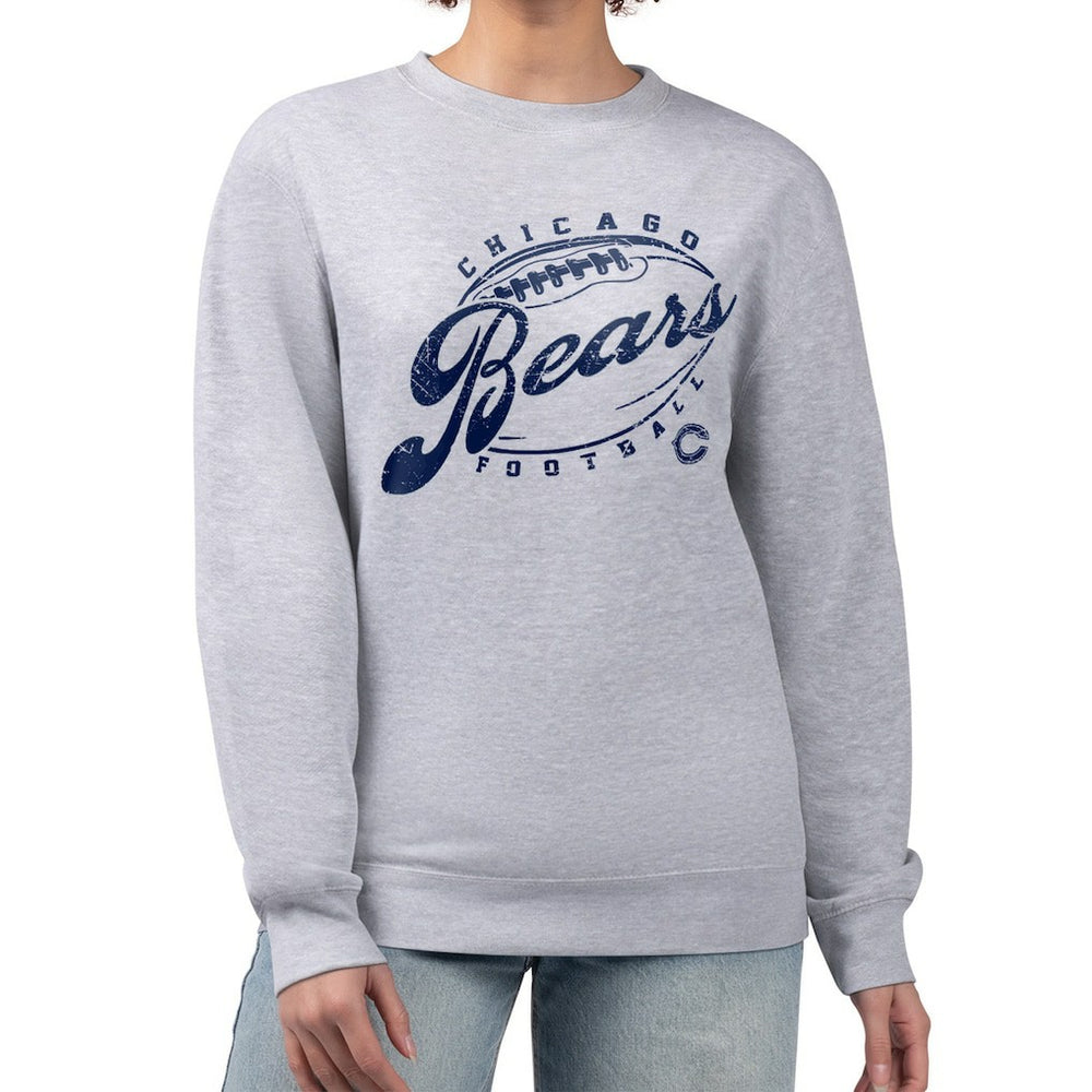 Chicago Bears G-III 4Her by Carl Banks Women's Distressed Graphics Fleece Pullover Sweatshirt - Gray online