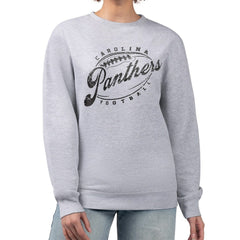 Carolina Panthers G-III 4Her by Carl Banks Women's Distressed Graphics Fleece Pullover Sweatshirt - Gray sale