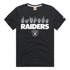 Las Vegas Raiders Homage Unisex NFL ASL Collection by Love Sign Tri-Blend T-Shirt - Black outlet