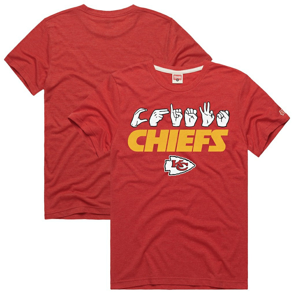 Kansas City Chiefs Homage Unisex NFL ASL Collection by Love Sign Tri-Blend T-Shirt - Red online